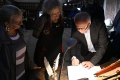 Wpis do Księgi Pamiątkowej w BIbliotece Klasztornej